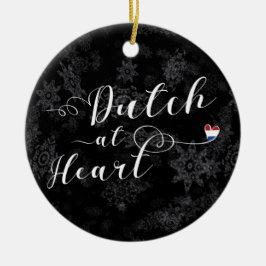 Cerâmica Dutch no coração, ornamento da árvore de Natal
