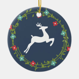 Cerâmica É o Ornamento Personalizado Feriado de Natal