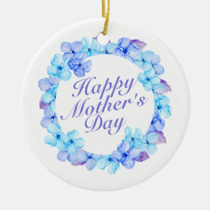 Cerâmica Elegante Dia de as mães Feliz Ornamento Floral de 