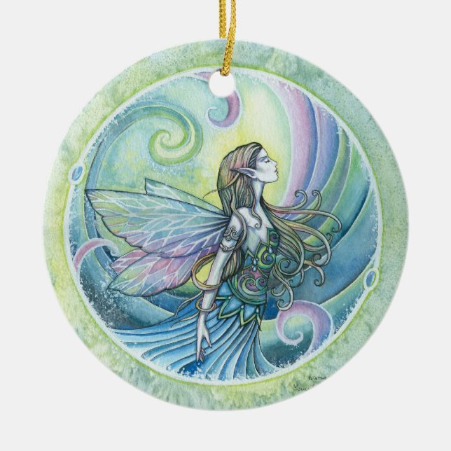 Cerâmica Elemento de Água Ornamento de Fadas (Frente)