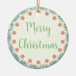 Cerâmica Estilo do País Árvore de Natal Merry / Ornamento d