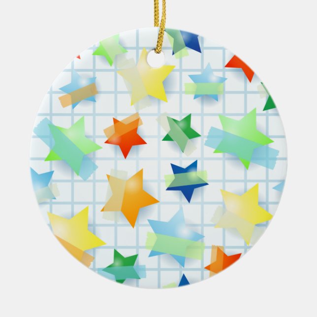 Cerâmica Estrelas de papel, ornamento (Frente)