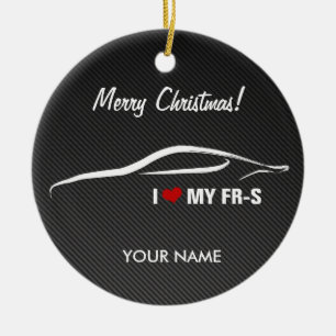 Cerâmica Eu amo meu ornamento personalizado FR-S de