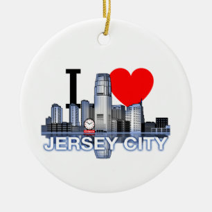 Cerâmica Eu Amo O Ornamento Da Cidade De Jersey