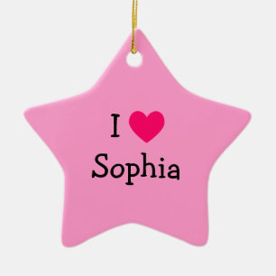 Cerâmica Eu amo o ornamento de Sophia