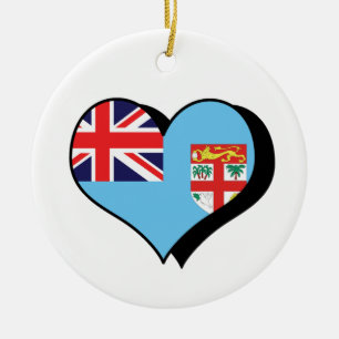Cerâmica Eu Amo Ornamento de Fiji
