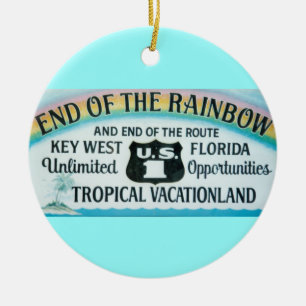 Cerâmica Extremidade de Key West Florida do ornamento do