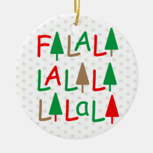 Cerâmica Falalalala... Ornamento simples das árvores de Nat