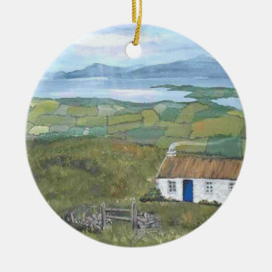 Cerâmica Feriados de Árvore de Natal em Ornamento Irlandês