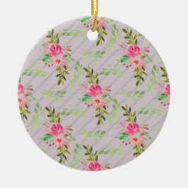 Cerâmica Flores E Folhas De Ornamento Cerâmico