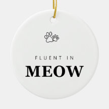 Fluente em Ornamento de Impressão de Pata de Gato