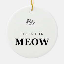 Cerâmica Fluente em Ornamento de Impressão de Pata de Gato