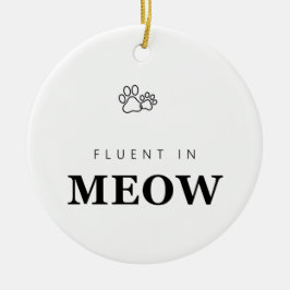 Cerâmica Fluente em Ornamento de Impressão de Pata de Gato