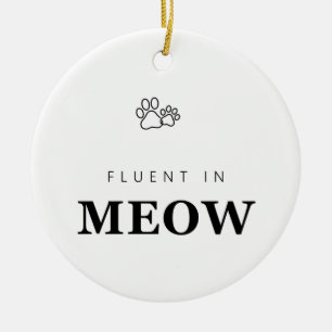 Cerâmica Fluente em Ornamento de Impressão de Pata de Gato