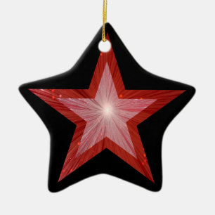 Cerâmica Forma de estrela de ornamento da Estrela Vermelha 