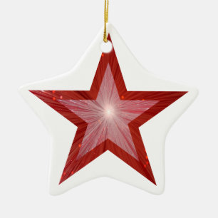 Cerâmica Forma de estrela de ornamento da Estrela Vermelha 