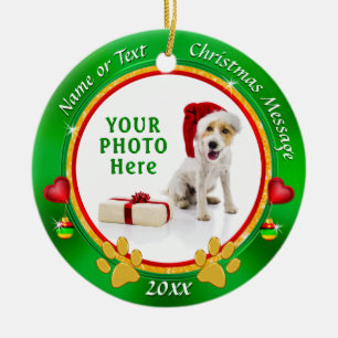 Cerâmica Foto, ornamento personalizados da árvore de Natal
