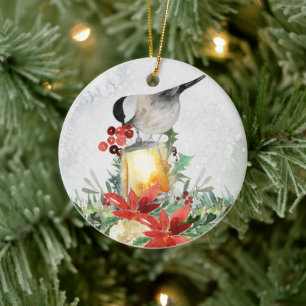 Cerâmica Frango de Cadeado e Ornamento Cerâmico Lanterna