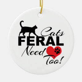 Cerâmica Gatos Feral Precisam De Amor Para Ornamento De Gat