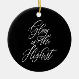 Cerâmica Glória no Mais Alto Ornamento de Natal Redondo Pre