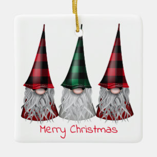 Cerâmica Gnomos escandinavos em Ornamento Xadrez de Buffalo