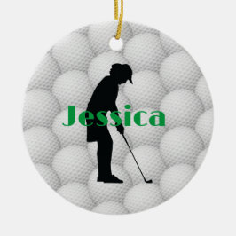 Cerâmica Golf Balls Design Abstrato de Golfer Ornamento Cer