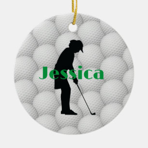 Cerâmica Golf Balls Design Abstrato de Golfer Ornamento Cer