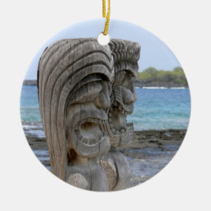 Cerâmica Guardiães de Tiki em Kona, Havaí - ornamento