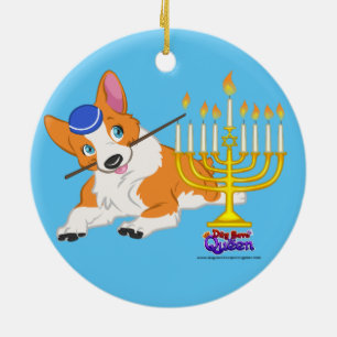 Cerâmica Iluminando o ornamento de Menorah-