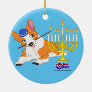 Cerâmica Iluminando o ornamento de Menorah-