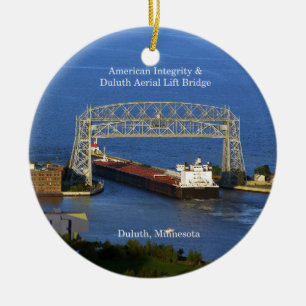 Cerâmica Integridade Americana no ornamento de Duluth