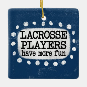 Cerâmica Jogadores De Lacrosse Têm Mais Ornamento Divertido