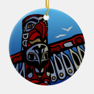 Cerâmica Lembranças do ornamento de pólo de Totem de