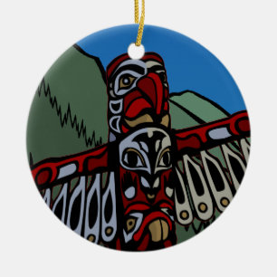 Cerâmica Lembranças do ornamento de pólo de Totem de
