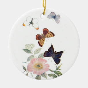 Cerâmica Linda Ornamento de Borboleta Vintage