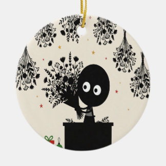Cerâmica Loja de Flores Secas Ornamento de Natal em Cerâmic
