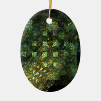 Cerâmica Luzes no Ornamento Oval de Arte da Cidade Abstrato