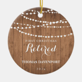 Cerâmica Madeira russa Aposentada 1 rua de Natal Ornamento 