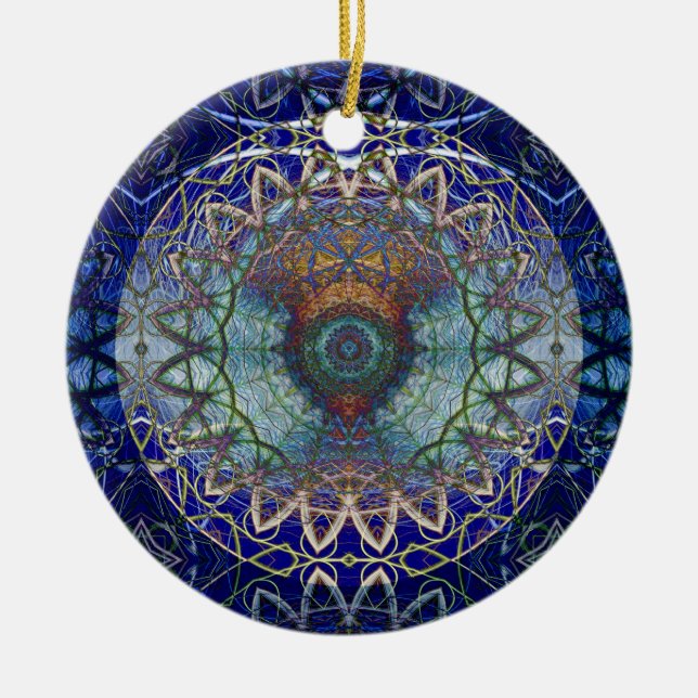 Cerâmica Mandala do ornamento da Web de Noedic (Frente)
