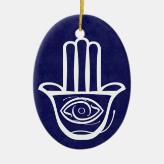Cerâmica Mão do ornamento Talesman de Miriam (Hamsa)