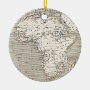 Cerâmica Mapa do vintage do ornamento de África