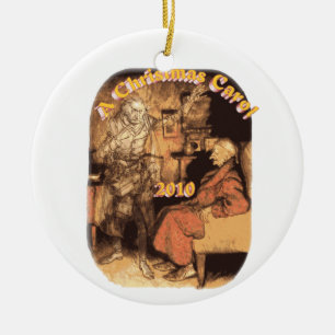 Cerâmica Marley e ornamento redondo de Scrooge 2010