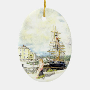 Cerâmica "Menina ornamento de Charlestown"