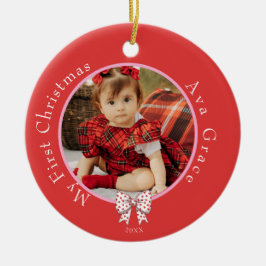 Cerâmica Meu primeiro Arco de Natal - Ornamento do Ano