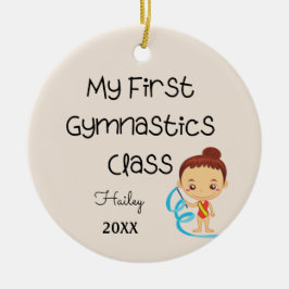 Cerâmica Meu Primeiro Ornamento de Classe de Ginástica
