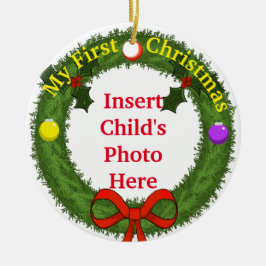 Cerâmica Meu Primeiro Ornamento de Natal