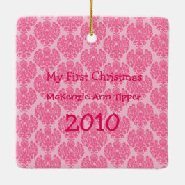 Cerâmica Meu Primeiro Ornamento Fotográfico de Pontos Brilh