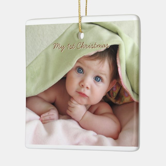 Cerâmica Meu Primeiro Ornamento Fotográfico de Tempos Peque (Esquerda)