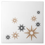 Cerâmica moderna de Starburst, rosa e prata, do sé<br><div class="desc">Médio moderno do século com inspiração design com rajadas retrógradas vintage em tons de cinza rosa e prata em um fundo branco. Design simples e limpo moderno.</div>
