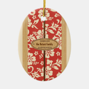 Cerâmica Mokuleia - Ornamento Personalizável da Placa de S